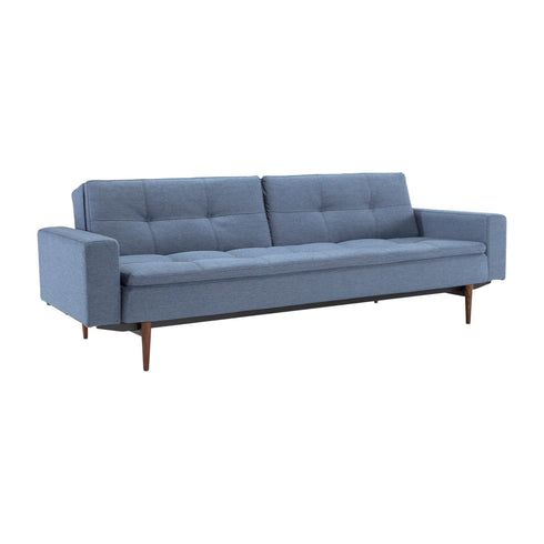 Duplexo Styletto Sofa Bed With Armrests / Dark Wood